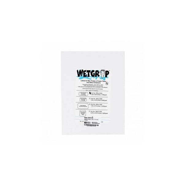 WetGrip Labels, Laser, 1.5-2.0ml, 1700/pk, 1700PK